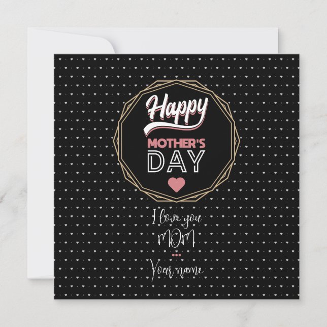 Tarjeta Te amo mamá (Anverso)