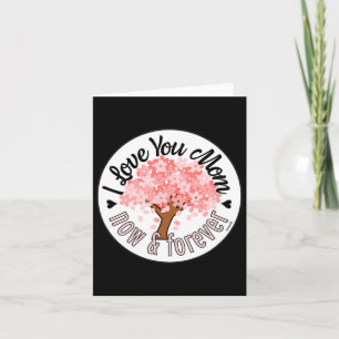 Tarjeta Te Amo Mamá - Ahora y Siempre Árbol Rosa Moderno