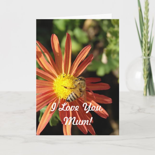 Tarjeta Te Amo, Mamá, Día de la Madre (Anverso)