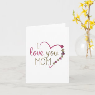 Tarjeta Te Amo Mamá Día de la Madre