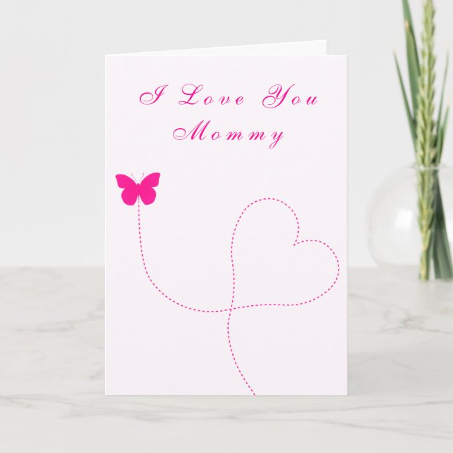 Tarjeta Te Amo Mami Card Love Heart Butterfly (Anverso)