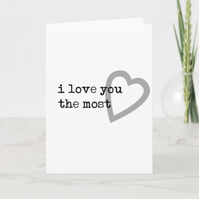 Tarjeta te amo más corazón lindo (Anverso)