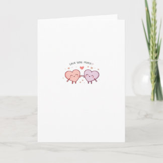 Tarjeta Te Amo Más Corazones de Pareja San Valentín Románt