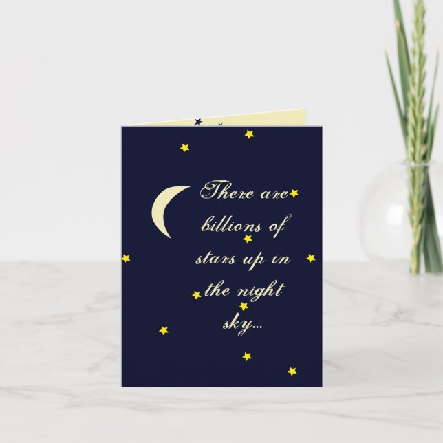 Tarjeta Te amo más de mil millones de cartas estrellas (Anverso)