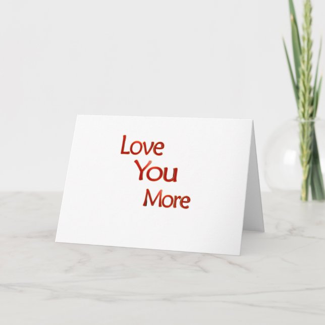 Tarjeta Te Amo Más Diseño de Amor Elegante (Anverso)