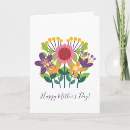 Tarjeta Te amo más divertido Floral feliz día de la madre