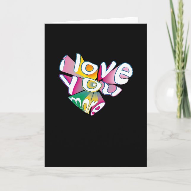 Tarjeta Te Amo Más Estilo Elegante  (Anverso)