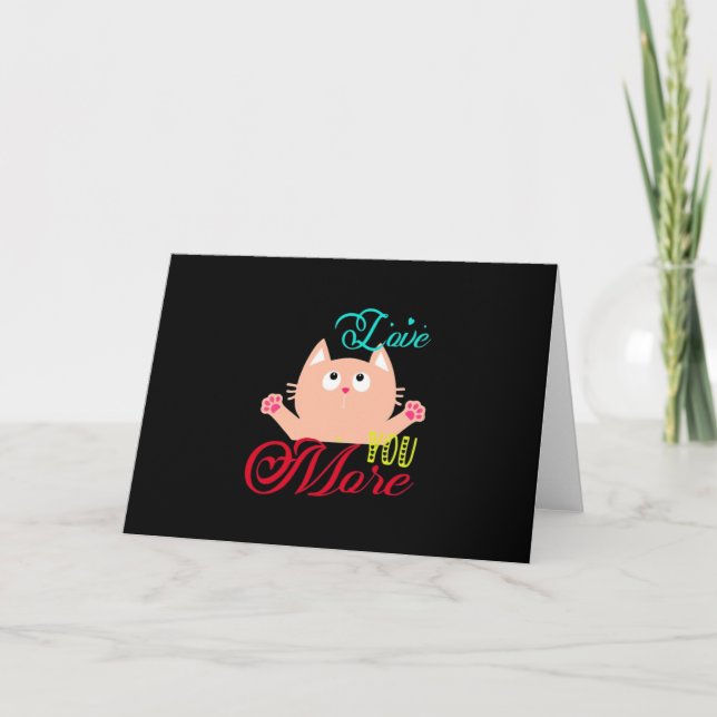 Tarjeta Te Amo Más Estilo Elegante  (Anverso)