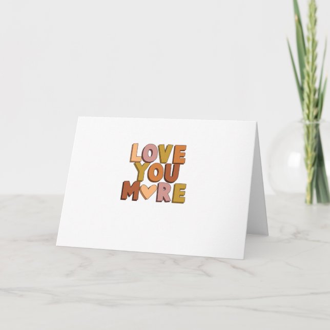 Tarjeta Te Amo Más Estilo Romántico Mínimo  (Anverso)