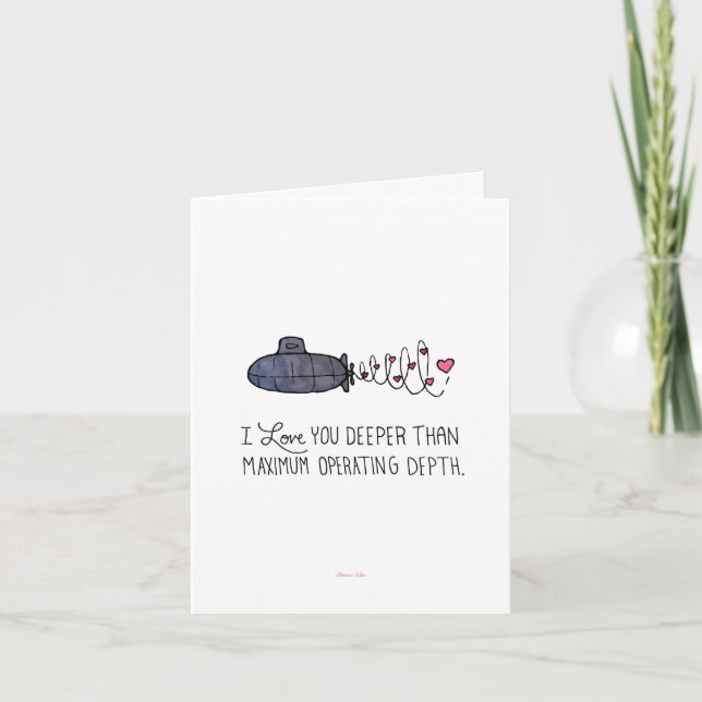 Tarjeta Te Amo Más Profundidad Que La Máxima Profundidad O (Anverso)