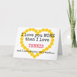 Tarjeta Te amo más que al Tenis 💘 San Valentín