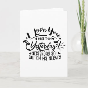Tarjeta te amo más que ayer