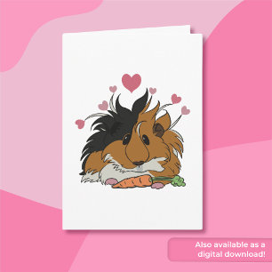 Tarjeta Te Amo Más Que Carrots Guinea Pig Valentine