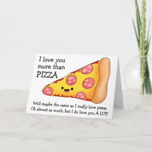 Tarjeta Te amo más que la pizza quizás