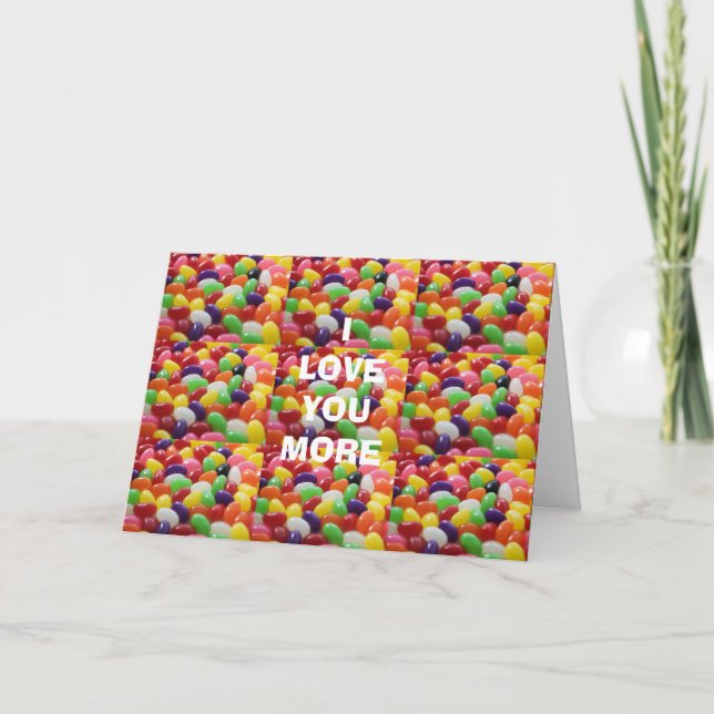 TARJETA TE AMO MÁS QUE LOS JELLY BEANS (Anverso)