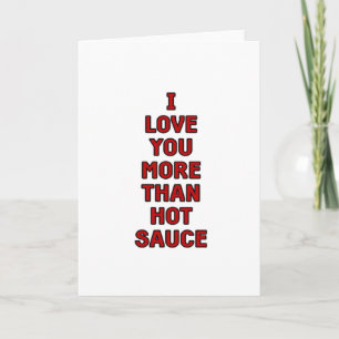 Tarjeta Te Amo Más Que Salsa Picante Funny Valentines Ca