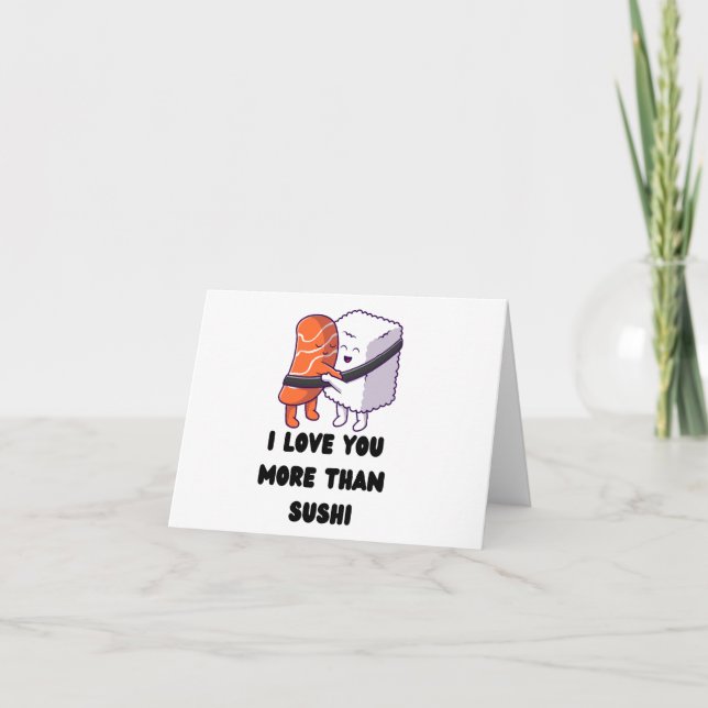 Tarjeta Te Amo Más Que Sushi (Anverso)