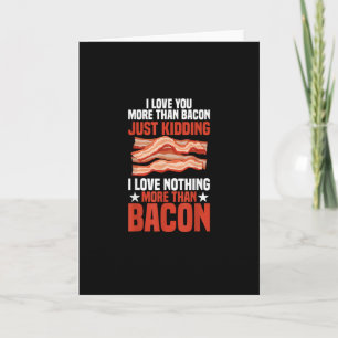 Tarjeta Te Amo Más Que Tocino Estilo Divertido Desayuno