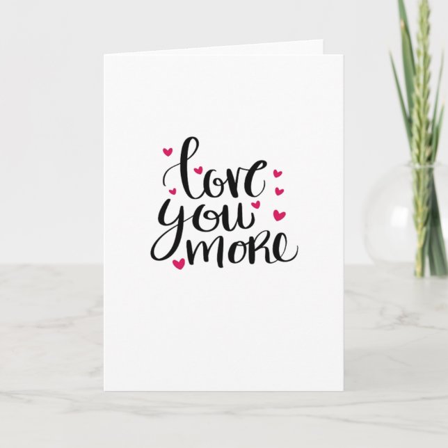 Tarjeta Te Amo Más San Valentín Con Estilo Sentimental  (Anverso)