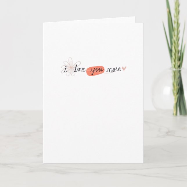 Tarjeta Te amo más Simple Cita Romántica  (Anverso)