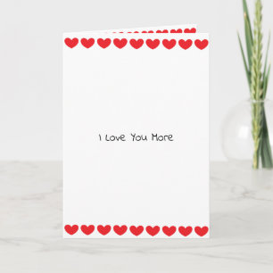 Tarjeta Te amo más, te amo más romántico coqueto