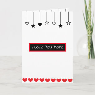 Tarjeta Te amo más, te amo más romántico coqueto