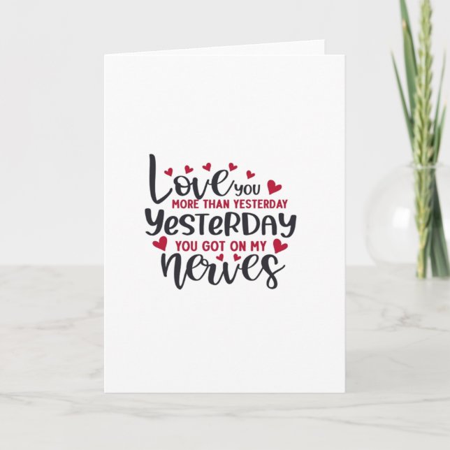 Tarjeta Te Amo Más Tipografía Limpia  (Anverso)