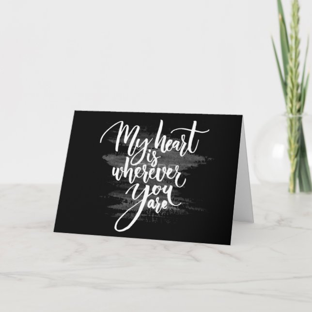 TARJETA ***TE AMO*** ¡MI CORAZÓN ESTÁ DONDE ESTÉS! (Anverso)
