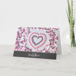 Tarjeta Te amo mi dulce San Valentín con adorable monogram