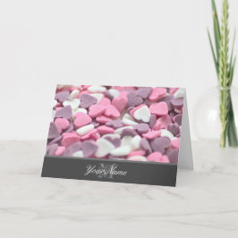 Tarjeta Te amo mi dulce San Valentín con adorable monogram
