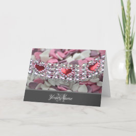 Tarjeta Te amo mi dulce San Valentín con adorable monogram