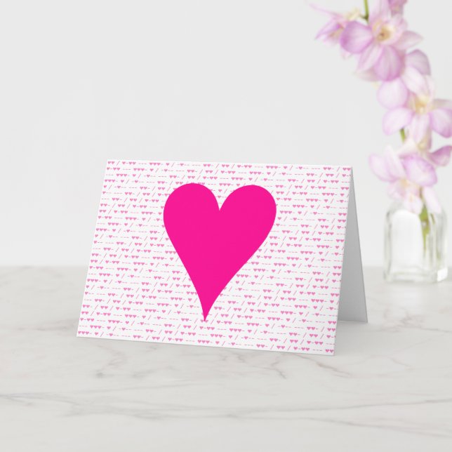 Tarjeta Te amo - Morse Code El día de San Valentín Card (Orquídea)