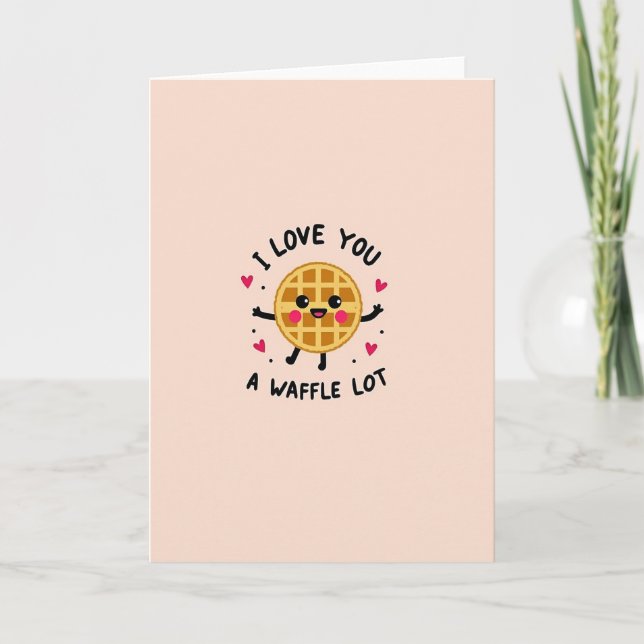 Tarjeta Te Amo Muchísimo Waffle (Anverso)