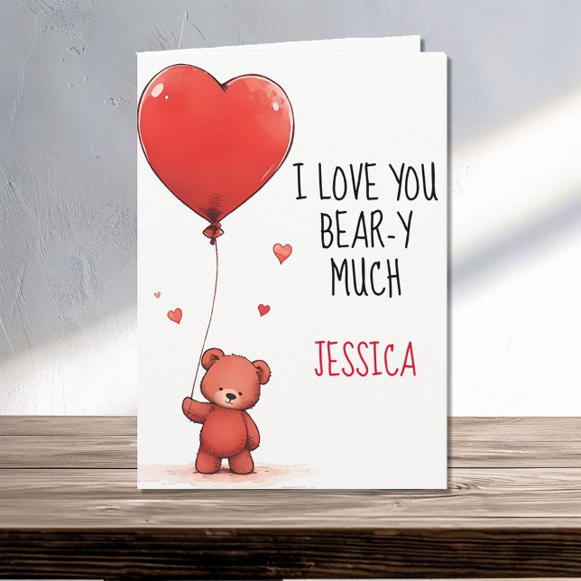 Tarjeta Te amo mucho antes Teddy Bear Valentine (Subido por el creador)