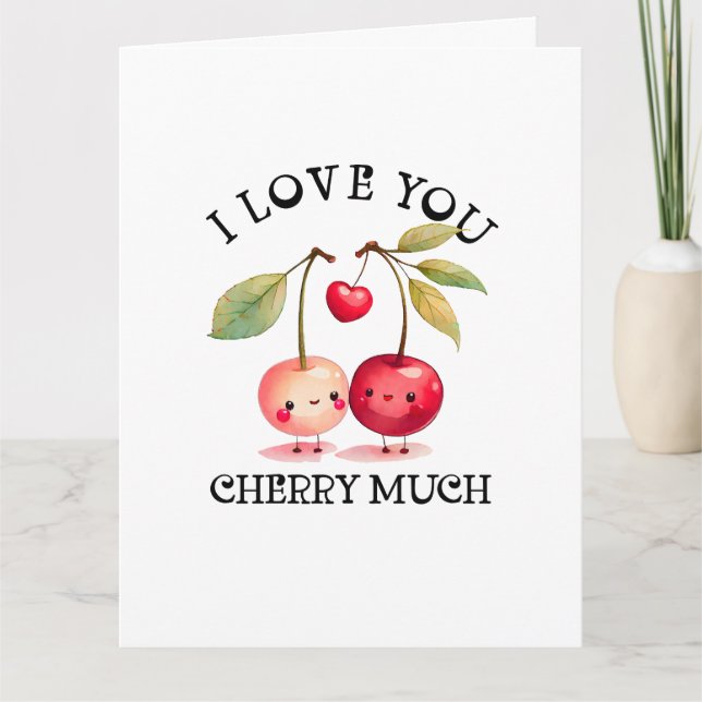 Tarjeta Te Amo Mucho Día de San Valentín (Anverso)
