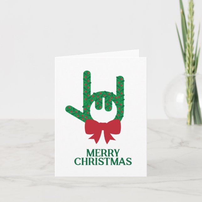 Tarjeta Te Amo, Navidades Wreath (Anverso)