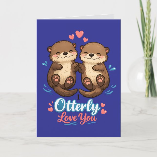 Tarjeta Te Amo Ottermente (Anverso)