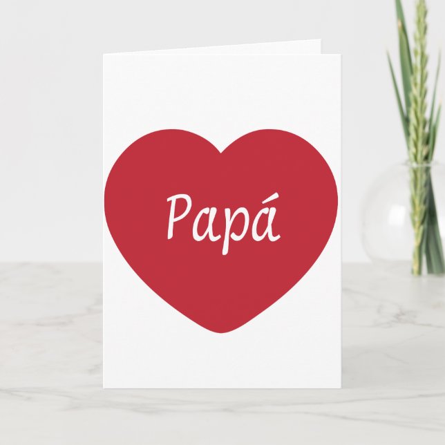 Tarjeta Te amo, papá (Anverso)