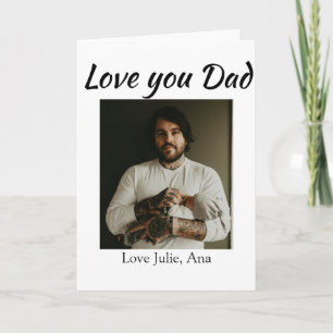 Tarjeta te amo papá día del padre agregar foto nombre simp