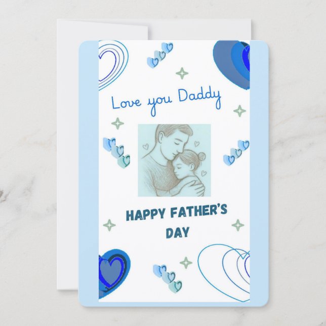 Tarjeta Te Amo Papá Feliz Día del Padre (Anverso)