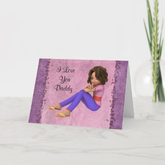 Tarjeta Te amo papá papá papá cumpleaños, Día del Padre