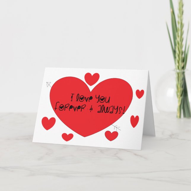 Tarjeta Te amo para siempre y siempre (Anverso)