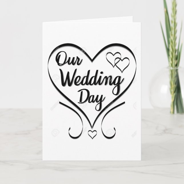 TARJETA *TE AMO POR SIEMPRE* EN NUESTRO *DÍA DE BODA* (Anverso)