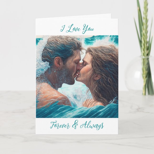 Tarjeta Te Amo Por Siempre y Para Siempre Romántico (Anverso)