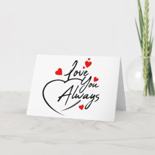 TARJETA "TE AMO" **SIEMPRE Y POR SIEMPRE** AMOR