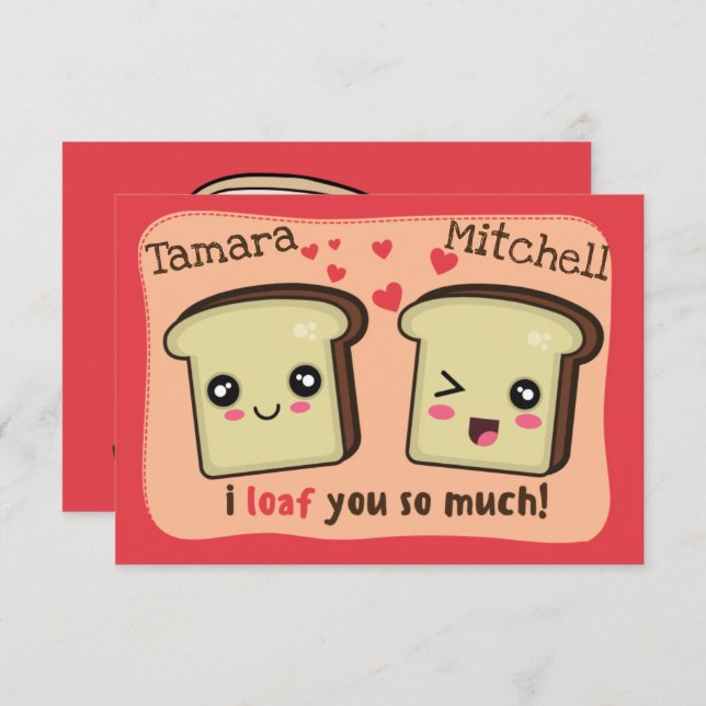 Tarjeta Te amo tanto| Amor Kawaii Día de San Valentín (Anverso / Reverso)