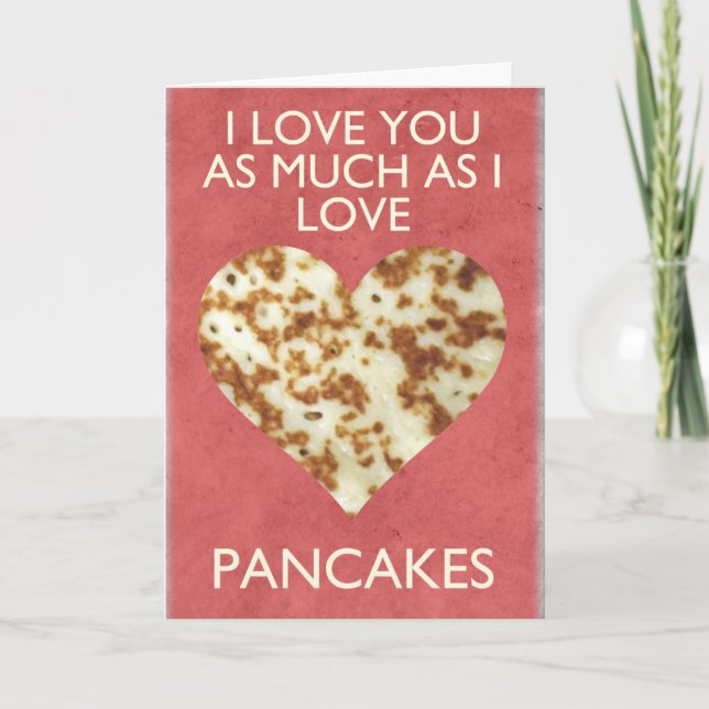 Tarjeta Te amo tanto como amo a los crepes (Anverso)