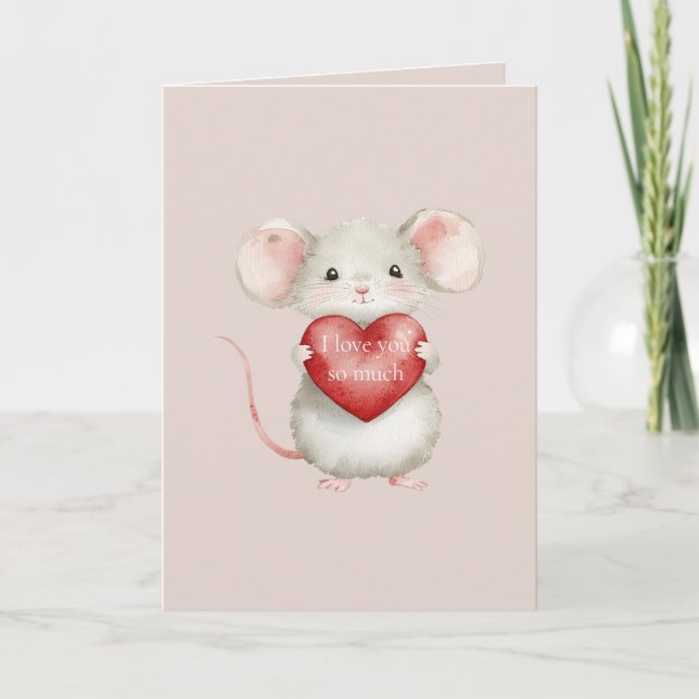 Tarjeta Te amo tanto ratón (Anverso)