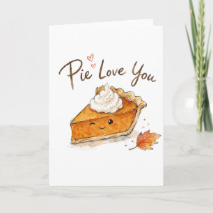 Tarjeta Te Amo Tarta de Agradecimiento Acuarela