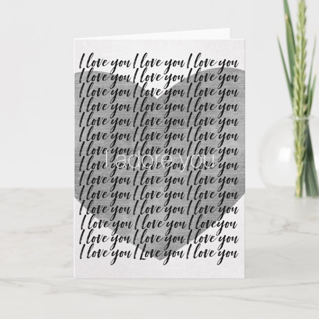 Tarjeta Te amo, te adoro el corazón (Anverso)